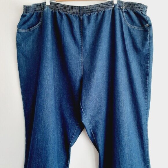 PENMANS | Pull-On Elastic Waist Pants Blue Jeans Sz 4X Petite - Picture 2 of 9